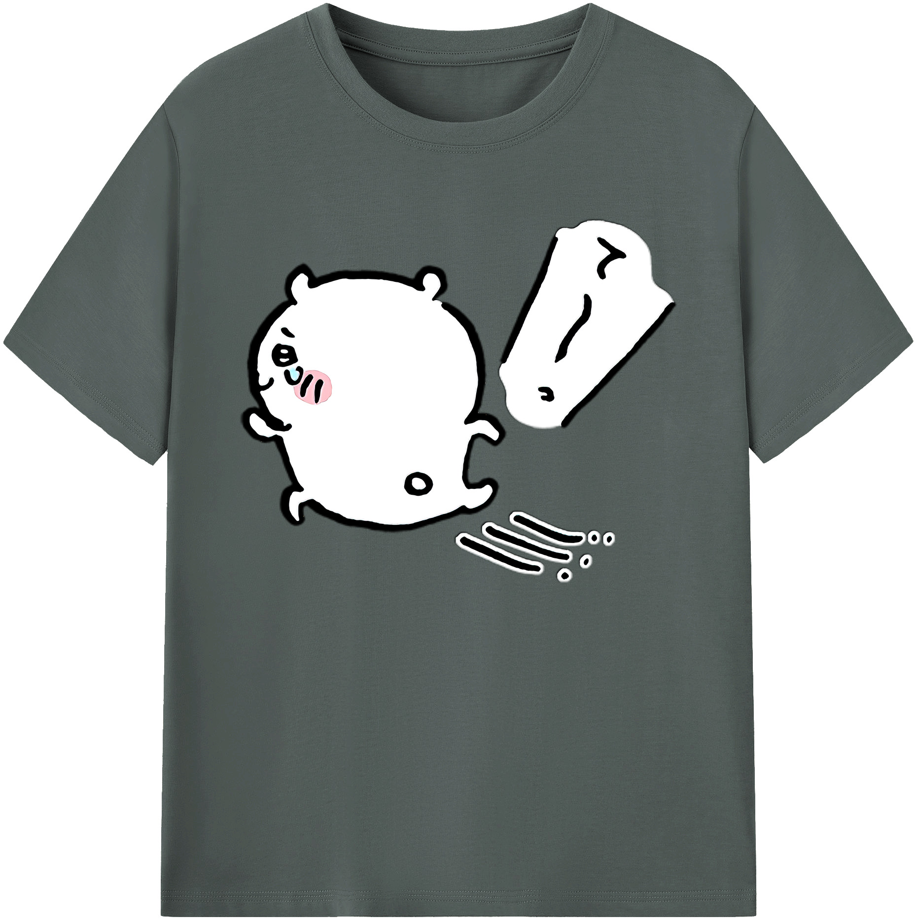 （画像用） ちいかわ ちいかわ Chii-kawa chiikawa 綿100％ メンズ半袖Tシャツ｜肌触りやわらか＆通気性